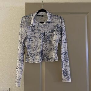 Princess Polly mesh button up top